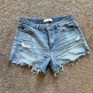 KanCan Light Blue Distressed Denim Cutoff Shorts